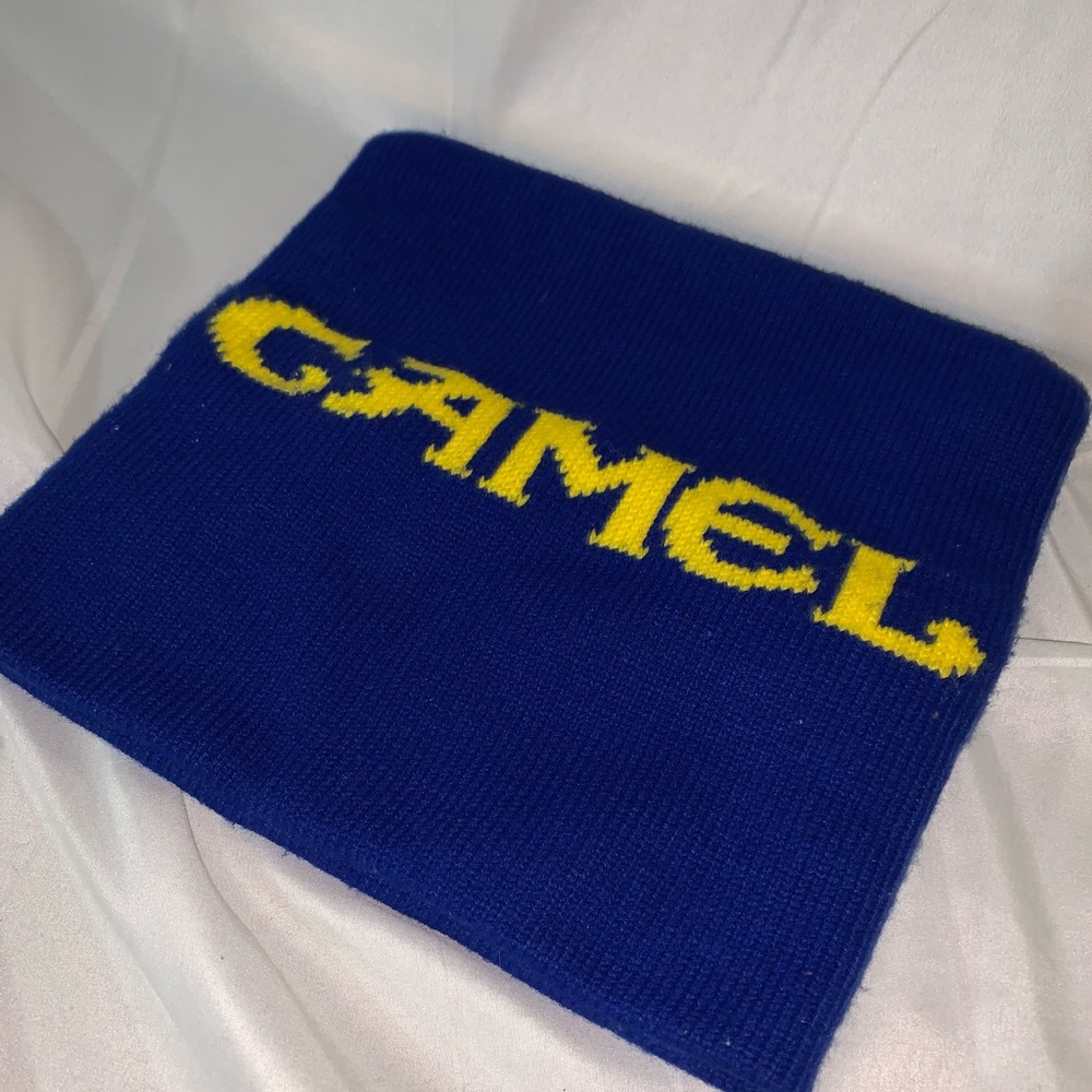 Vintage Camel Cigarettes Promo Beanie Knit Ski Hat Cap Tobacco thick wool warm